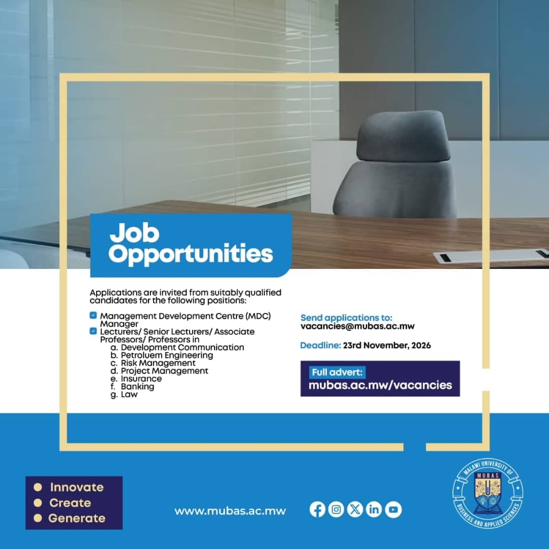 . Management Development Centre Manager 2. Lecturers/ Senior Lecturers / Associate Professors/ Professors