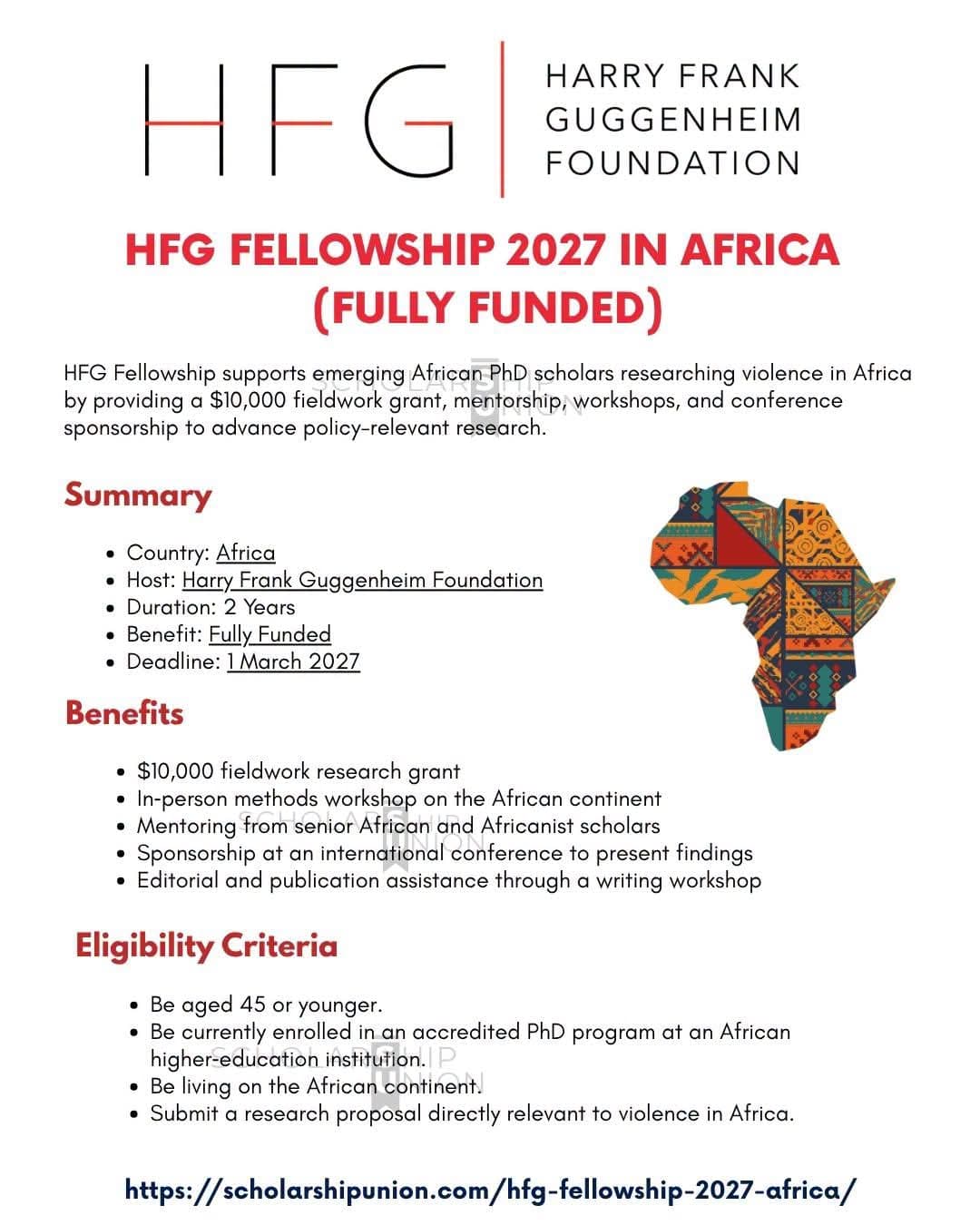 🌍 HFG FELLOWSHIP 2027 — AFRICA (FULLY FUNDED)